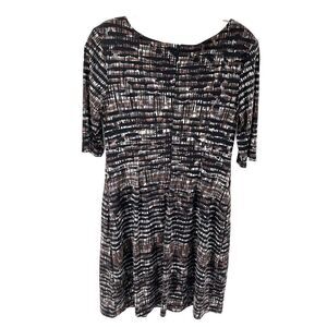 Connected Apparel Women's Black Crew Neck half Sleeve Dress Size 6